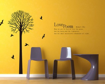 Tree with Love Quotes Wall  Art Stickers